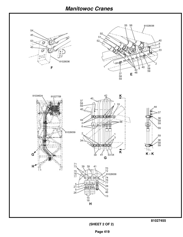 Manitowoc MLC300 Crane Parts Manual 3001065 2018-2