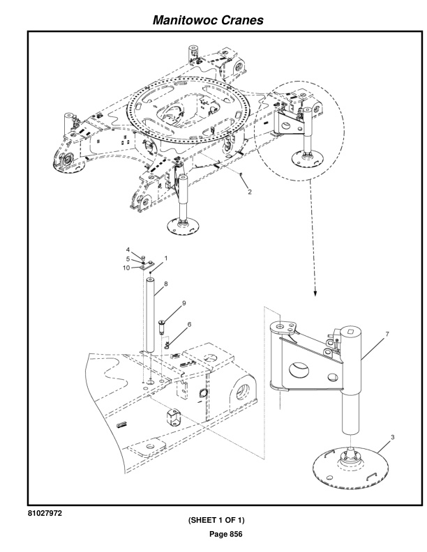 Manitowoc MLC300 Crane Parts Manual 3001084 2020-3