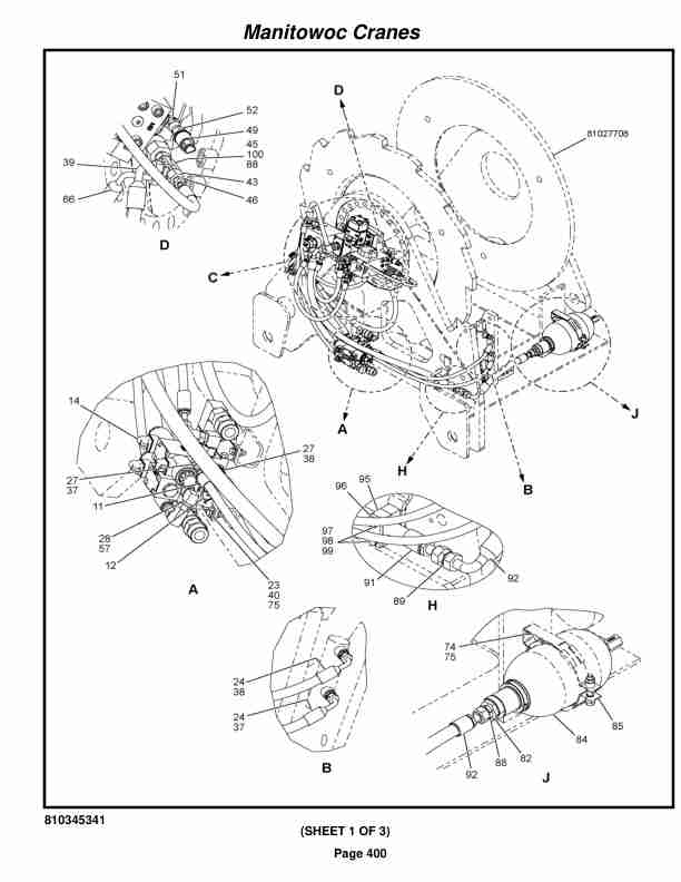 Manitowoc MLC300 Crane Parts Manual 3001103 2021-2