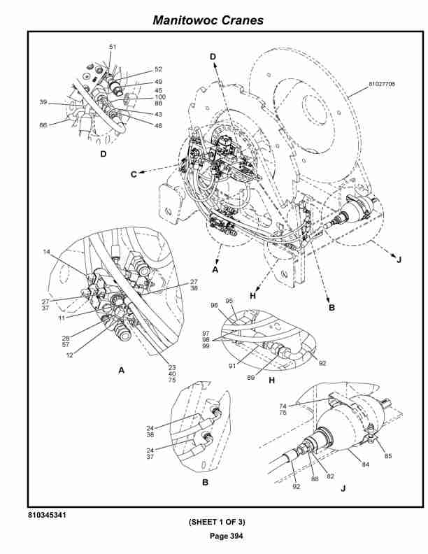 Manitowoc MLC300 Crane Parts Manual 3001126 2022-2