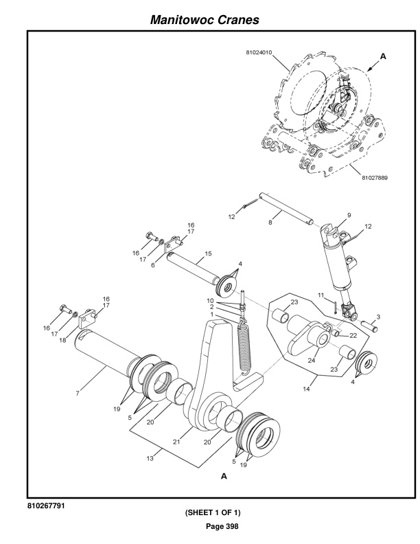 Manitowoc MLC300 Crane Parts Manual 3001142 2023-2