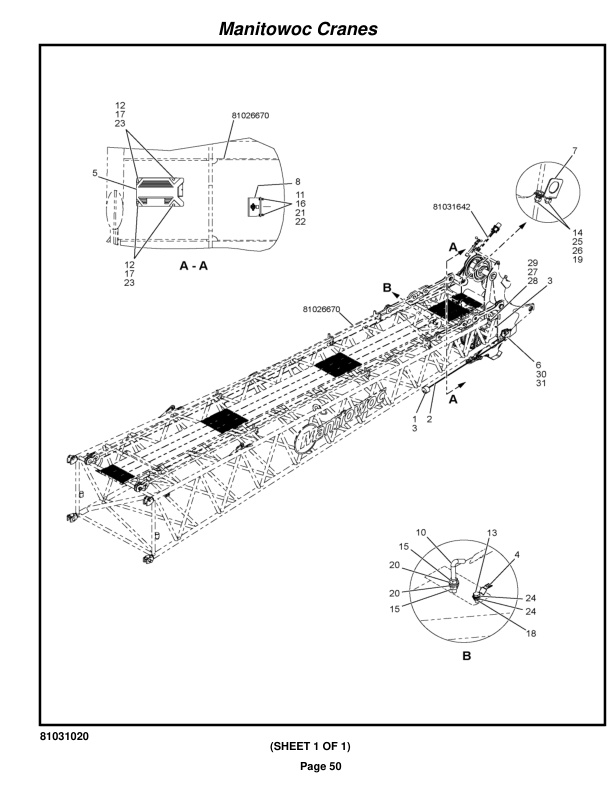 Manitowoc MLC300LJ Crane Parts Manual 3005043 2022-2