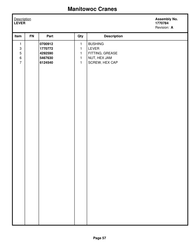 Manitowoc MLC300WB Crane Parts Manual 3007003 2019-3