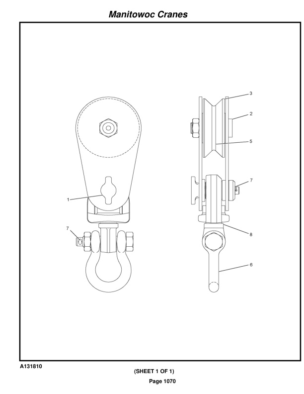 Manitowoc MLC650 Crane Parts Manual 6501031 2020-3