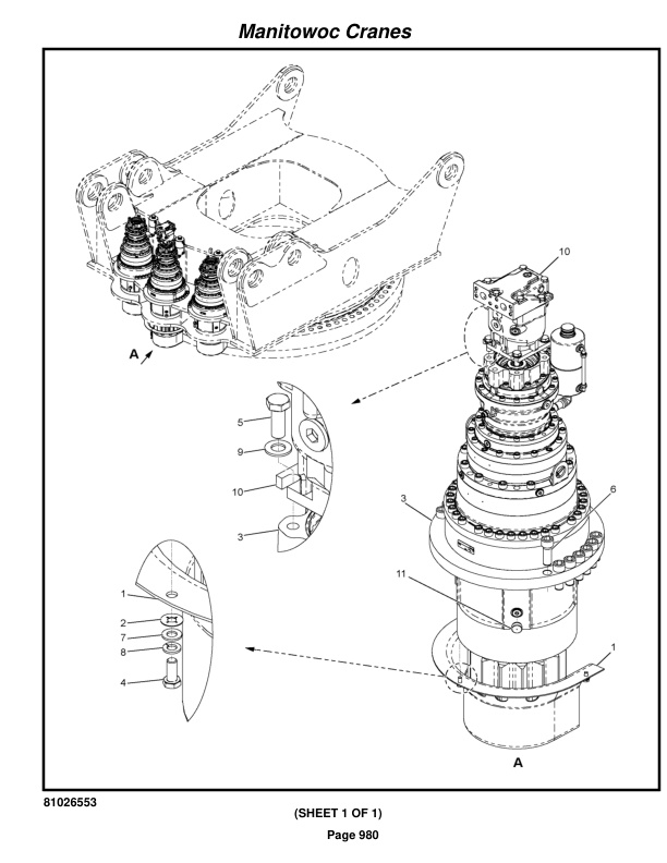 Manitowoc MLC650 Crane Parts Manual 6501041 2021-3