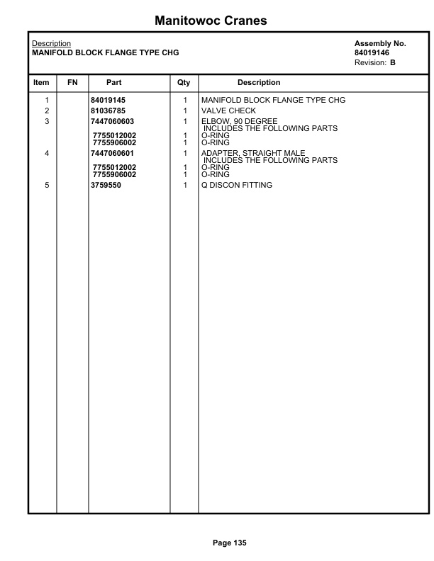 Manitowoc MLC650VPC-MAX Crane Parts Manual 6503039 2022-3