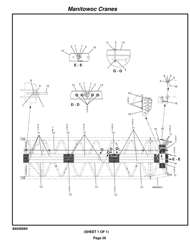 Manitowoc MLC650WB Crane Parts Manual 6507001 2020-3