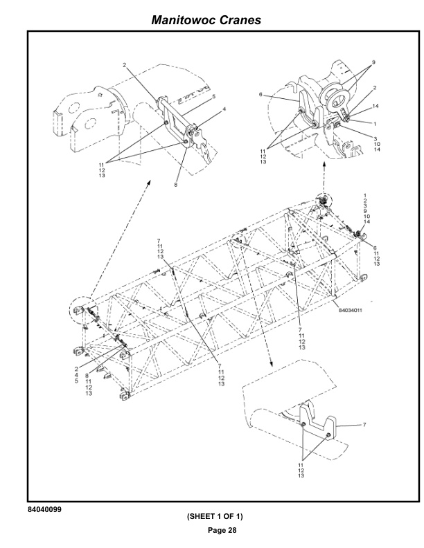 Manitowoc MLC650WB Crane Parts Manual 6507003 2020-3