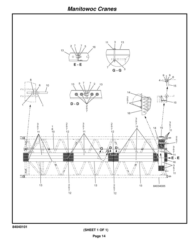 Manitowoc MLC650WB Crane Parts Manual 6507004 2020-2