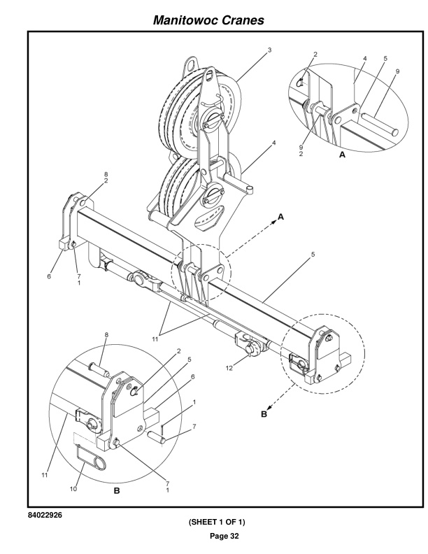 Manitowoc MLC650WB Crane Parts Manual 6507016 2021-3