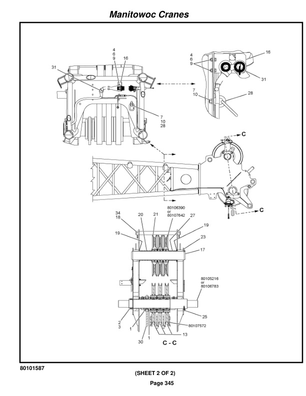 Manitowoc MLC80A-1 Crane Parts Manual 91001062 2021-3