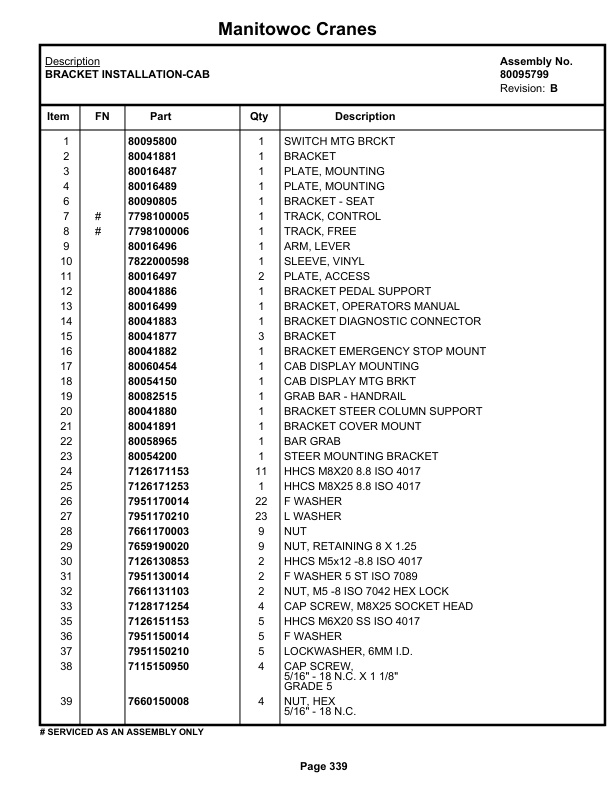 Grove GRT655L Crane Parts Manual 237217 2022-2