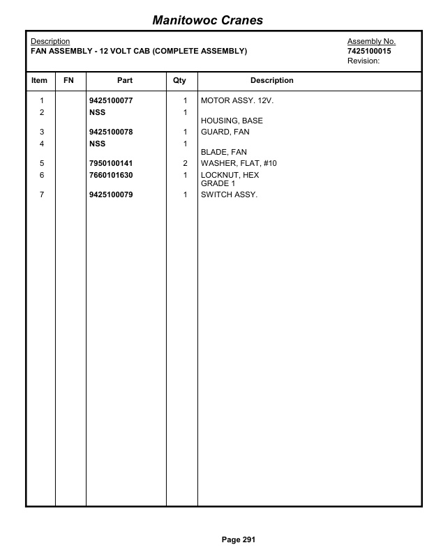 Grove RT600E Crane Parts Manual 229312 2013-2