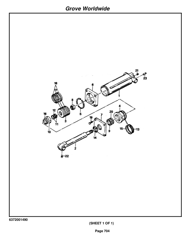 Grove RT60S Crane Parts Manual 38561 2003-3