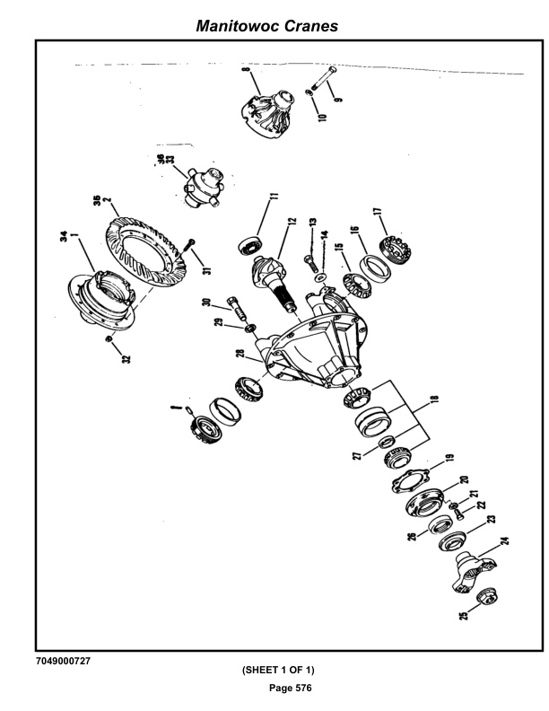 Grove RT630B Crane Parts Manual 69604 2020-3