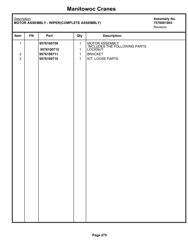 Grove RT635C Crane Parts Manual 78485 2020-2