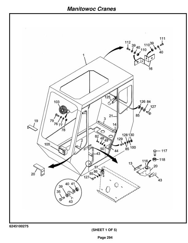 Grove RT640E Crane Parts Manual 221550 2014-2