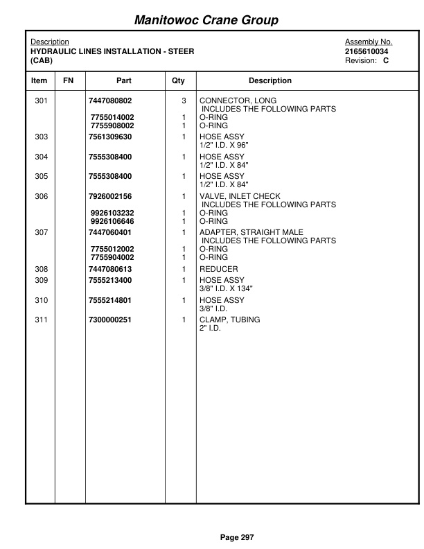 Grove RT640E Crane Parts Manual 225500 2006-2