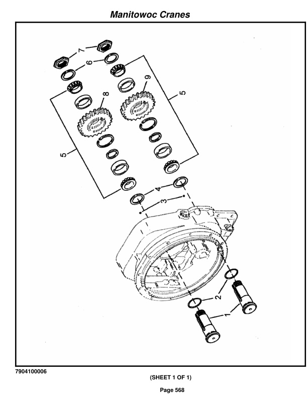 Grove RT650E Crane Parts Manual 221764 2014-3