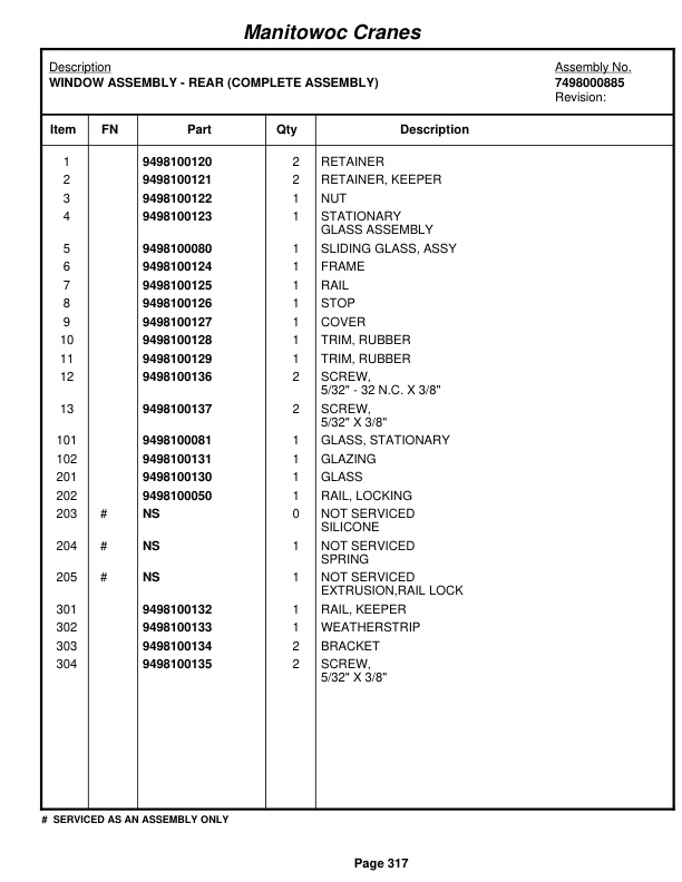 Grove RT650E Crane Parts Manual 223098 2012-2