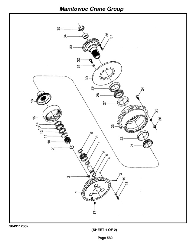 Grove RT650E Crane Parts Manual 224445 2005-3