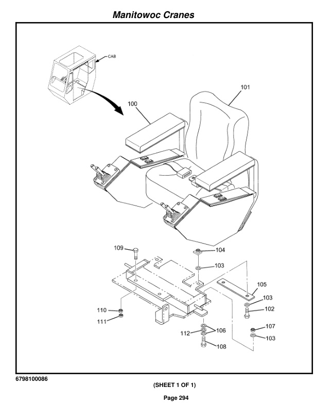 Grove RT650E Crane Parts Manual 224744 2016-2