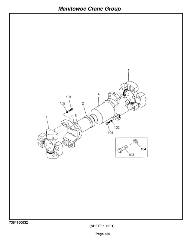 Grove RT650E Crane Parts Manual 225305 2006-3