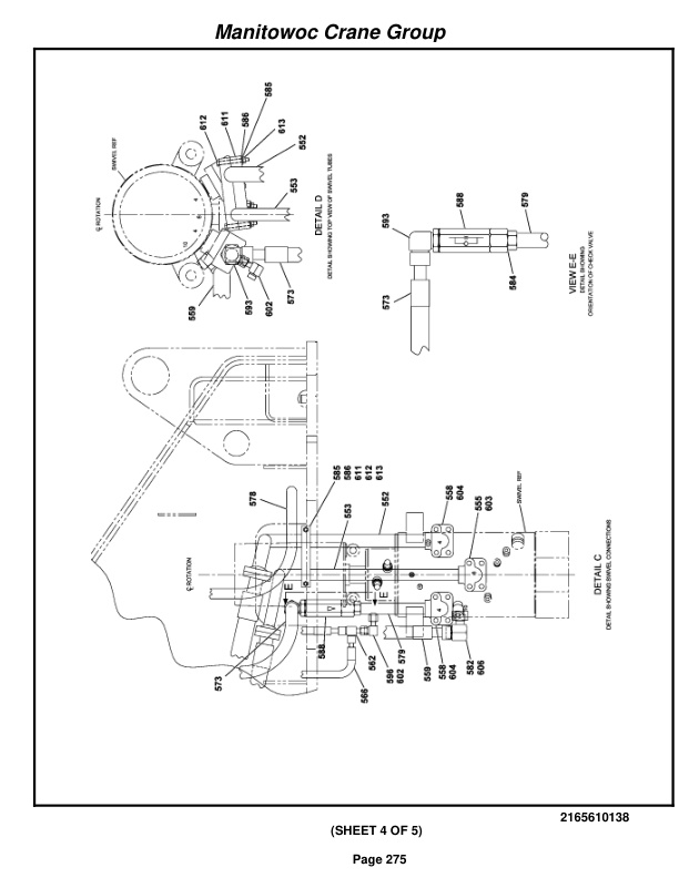 Grove RT650E Crane Parts Manual 225969 2006-2