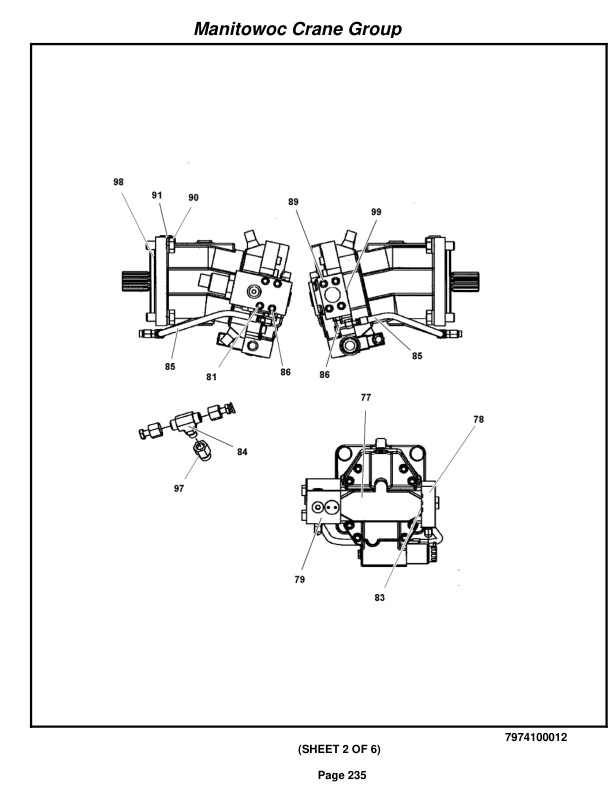 Grove RT650E Crane Parts Manual 226495 2007-2