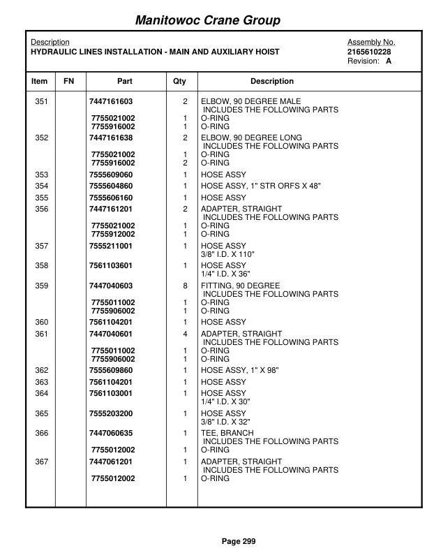 Grove RT650E Crane Parts Manual 227250 2008-2