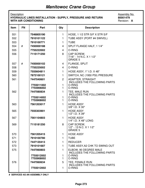 Grove RT650E Crane Parts Manual 229435 2008-2