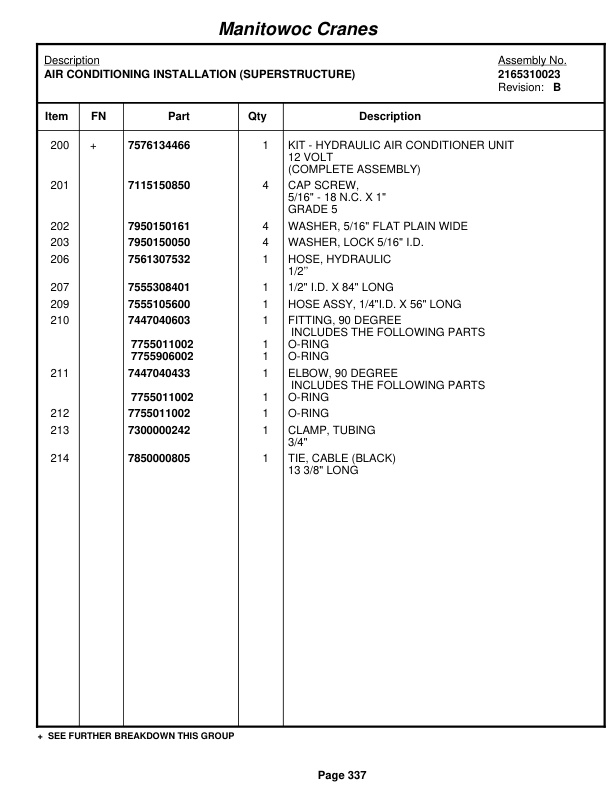 Grove RT650E Crane Parts Manual 230910 2010-2