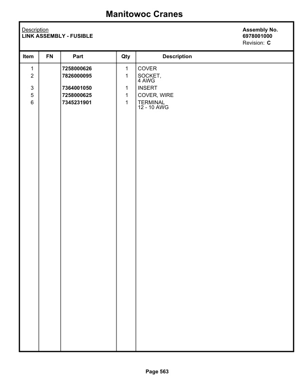 Grove RT740B Crane Parts Manual 76889 2021-3