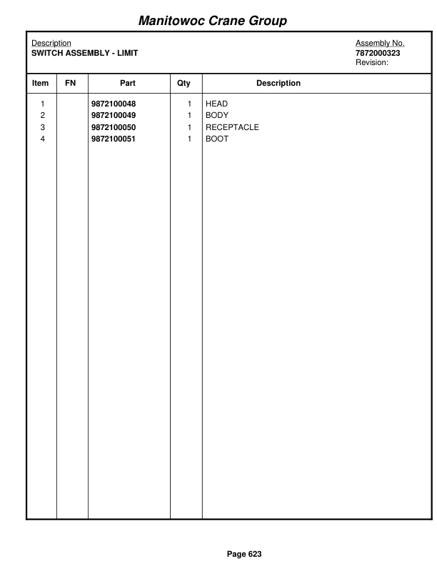 Grove RT745 Crane Parts Manual 72319 2005-3