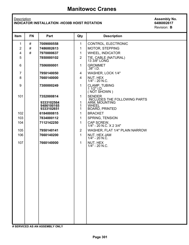 Grove RT745 Crane Parts Manual 82951 2019-2