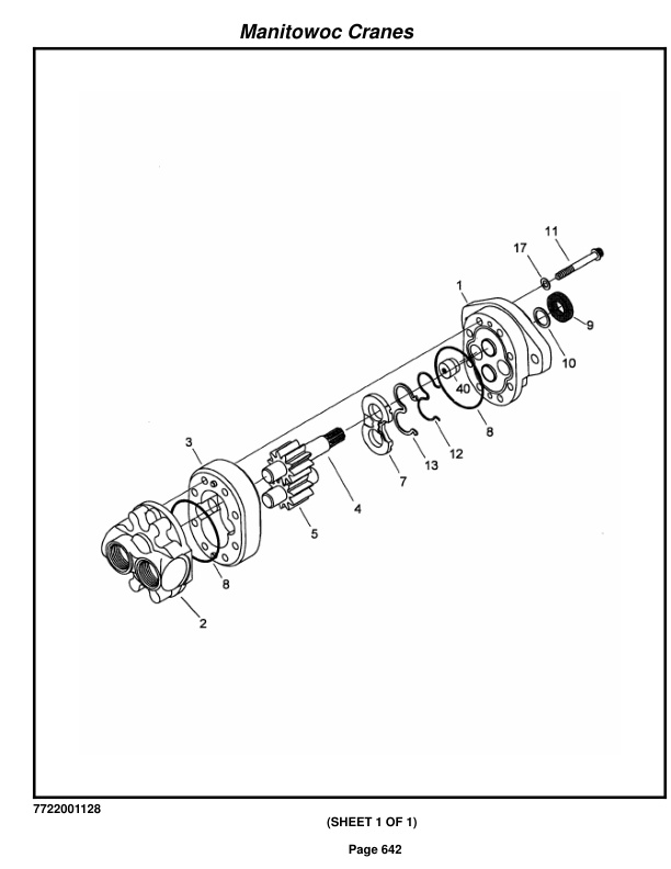 Grove RT750 Crane Parts Manual 220558 2014-3