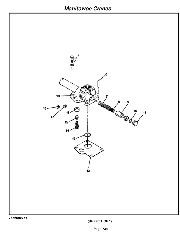 Grove RT750 Crane Parts Manual 220882 2014-3