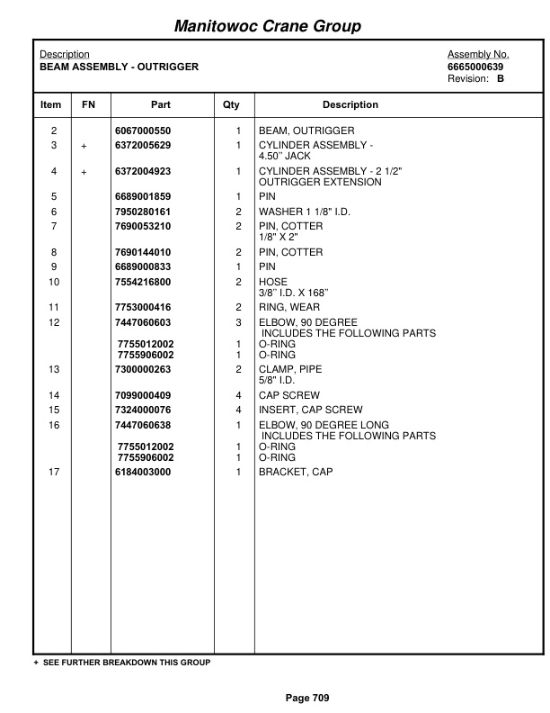 Grove RT750 Crane Parts Manual 221307 2004-3