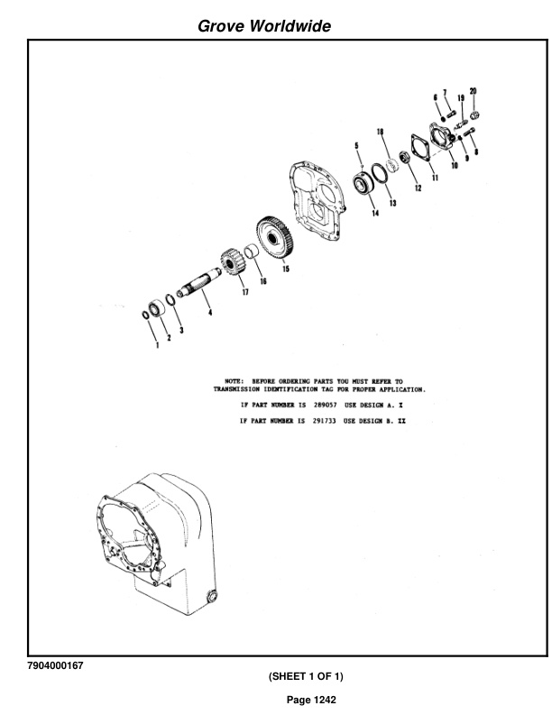 Grove RT750 Crane Parts Manual 87734 2003-3