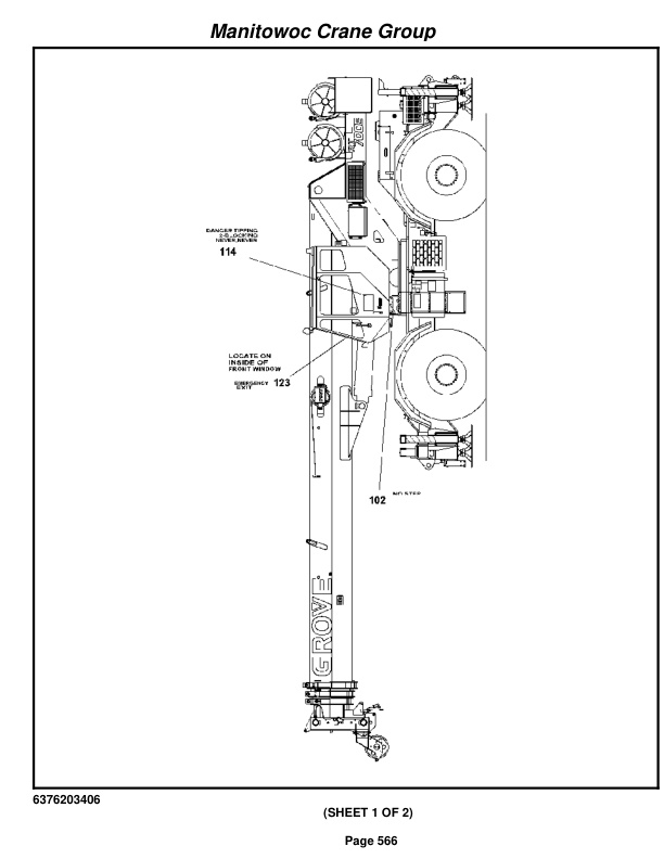 Grove RT750E Crane Parts Manual 225714 2006-3