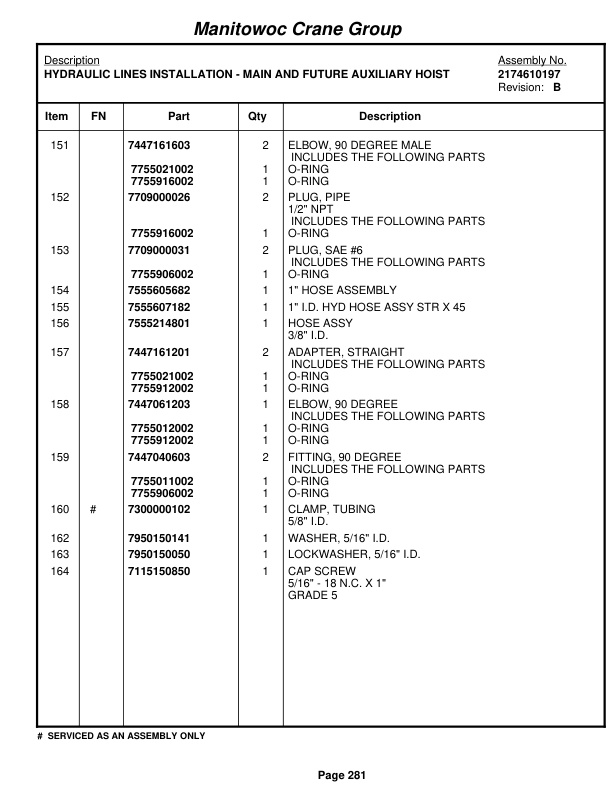 Grove RT750E Crane Parts Manual 226508 2007-2