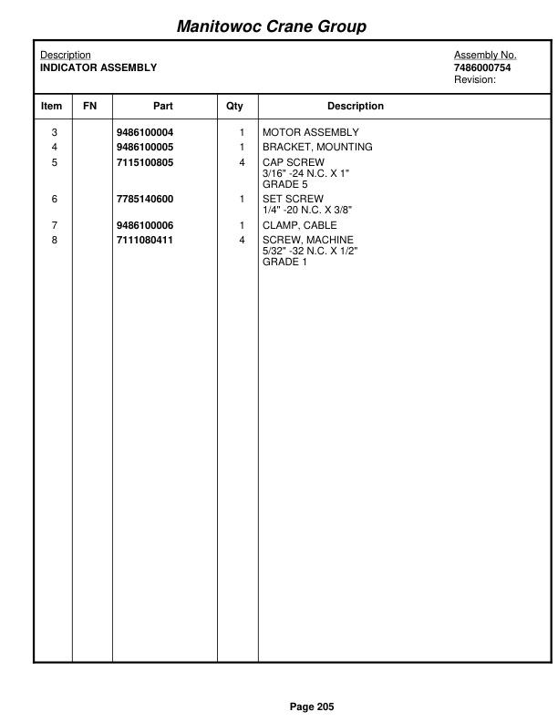 Grove RT755 Crane Parts Manual 47705 2006-2