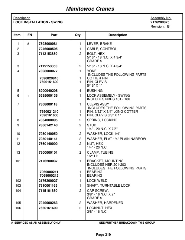 Grove RT760 Crane Parts Manual 78394 005 2014-2