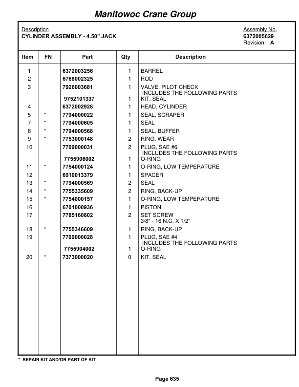 Grove RT760 Crane Parts Manual 84354 2008-3