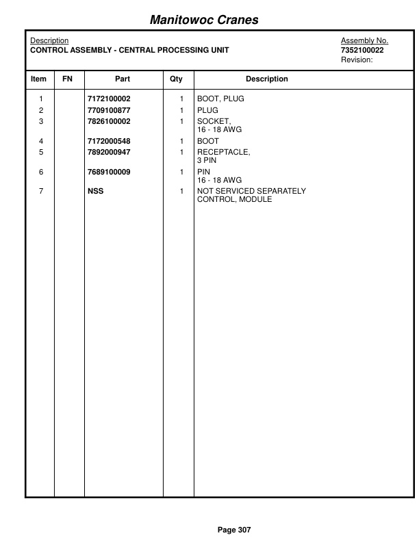 Grove RT760E Crane Parts Manual 221786 2014-2