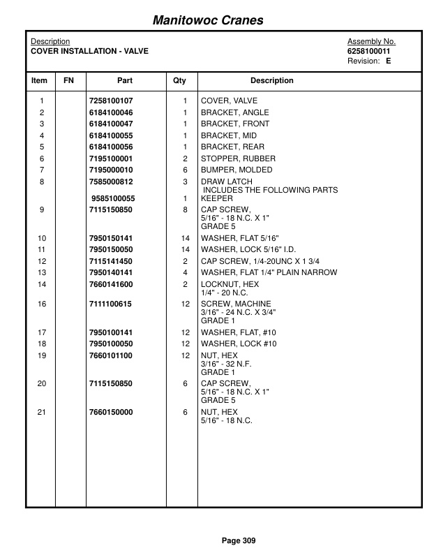 Grove RT760E Crane Parts Manual 222655 2014-2