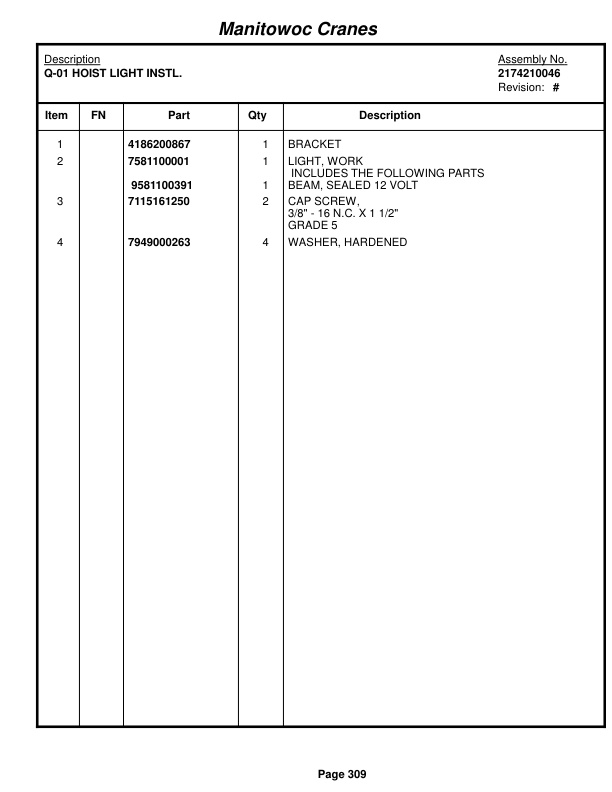 Grove RT760E Crane Parts Manual 222778 2015-2