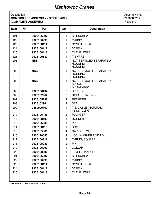 Grove RT760E Crane Parts Manual 223952 2017-2