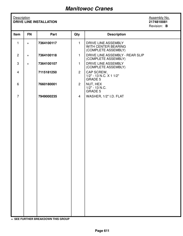 Grove RT760E Crane Parts Manual 224365 2015-3