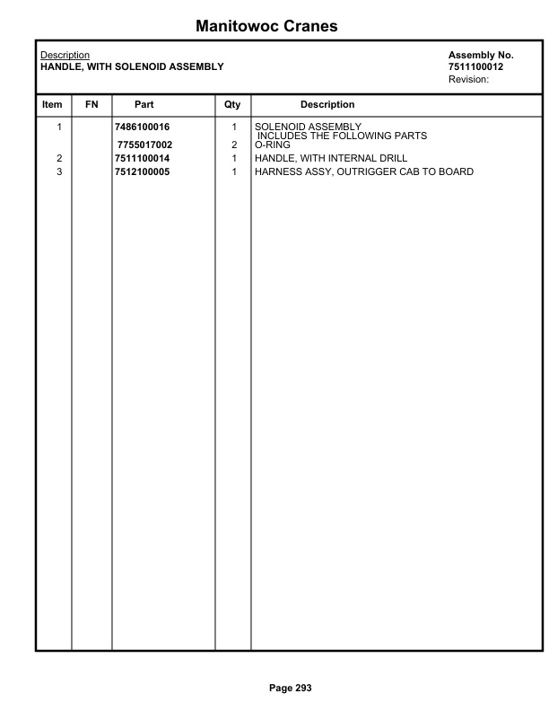 Grove RT760E Crane Parts Manual 224513 2018-2